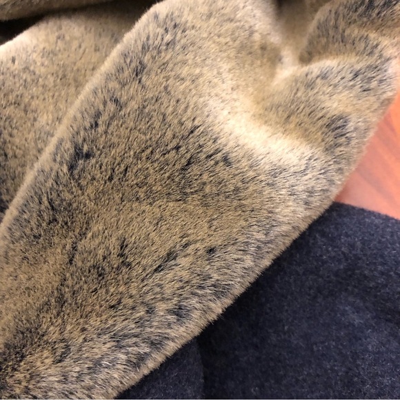 Vintage Cashmere Wool Oversized Fuax Fux Winter Long Pea Coat Maxi Jacket. Large - Picture 9 of 16